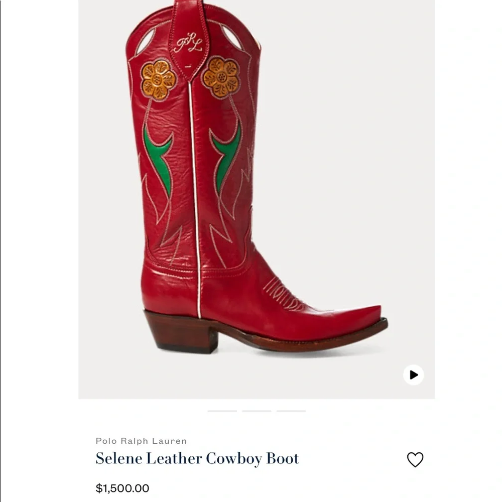 RALPH LAUREN Rare Vintage Lizard Exotic Leather Cowboy Cowgirl Western Boots 7 C - Picture 14 of 15